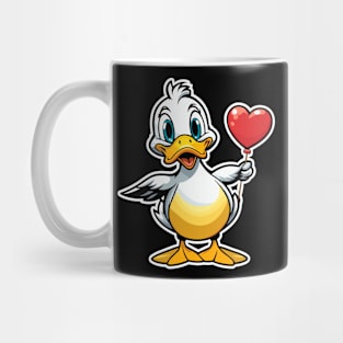 Duck Heart Balloon - Valentines Day Mug